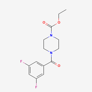molecular formula C14H16F2N2O3 B4770794 Ethyl 4-(3,5-difluorobenzoyl)piperazine-1-carboxylate 