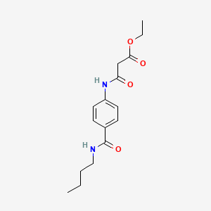 molecular formula C16H22N2O4 B4770868 Ethyl 3-{[4-(butylcarbamoyl)phenyl]amino}-3-oxopropanoate 