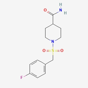 molecular formula C13H17FN2O3S B4770985 1-[(4-FLUOROPHENYL)METHANESULFONYL]PIPERIDINE-4-CARBOXAMIDE 