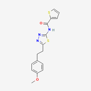 molecular formula C16H15N3O2S2 B4771020 N-{5-[2-(4-methoxyphenyl)ethyl]-1,3,4-thiadiazol-2-yl}thiophene-2-carboxamide 