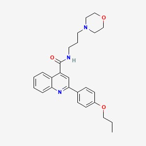 molecular formula C26H31N3O3 B4771036 N-[3-(morpholin-4-yl)propyl]-2-(4-propoxyphenyl)quinoline-4-carboxamide 