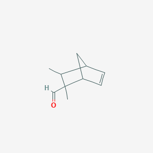 molecular formula C10H14O B047712 Bicyclo[2.2.1]hept-5-ene-2-carboxaldehyde, 2,3-dimethyl-(9CI) CAS No. 119336-54-8
