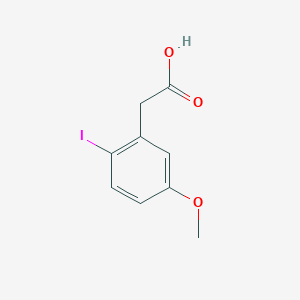 molecular formula C9H9IO3 B477169 (2-Iodo-5-methoxyphenyl)acetic acid CAS No. 73029-52-4