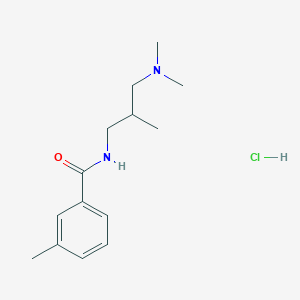 molecular formula C14H23ClN2O B4771690 N-[3-(dimethylamino)-2-methylpropyl]-3-methylbenzamide;hydrochloride 