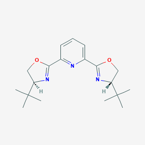 molecular formula C19H27N3O2 B047722 2,6-Bis((S)-4-(tert-butyl)-4,5-dihydrooxazol-2-yl)pyridine CAS No. 118949-63-6