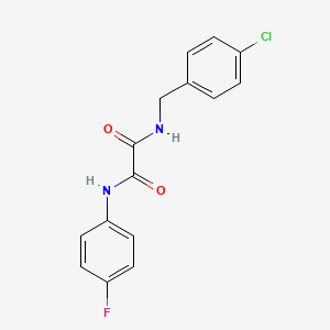 molecular formula C15H12ClFN2O2 B4772532 N-[(4-chlorophenyl)methyl]-N'-(4-fluorophenyl)oxamide 