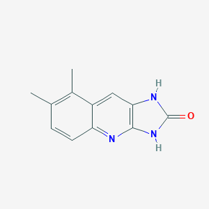 molecular formula C12H11N3O B047726 1,3-Dihydro-7,8-dimethyl-2H-imidazo(4,5-b)quinolin-2-one CAS No. 124886-01-7