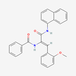 molecular formula C27H22N2O3 B4772608 N-[(Z)-1-(2-methoxyphenyl)-3-(naphthalen-1-ylamino)-3-oxoprop-1-en-2-yl]benzamide 