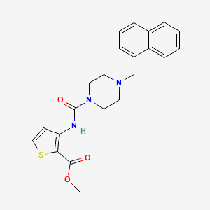 molecular formula C22H23N3O3S B4772700 METHYL 3-({[4-(1-NAPHTHYLMETHYL)PIPERAZINO]CARBONYL}AMINO)-2-THIOPHENECARBOXYLATE 