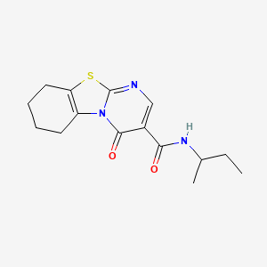 molecular formula C15H19N3O2S B4772711 N-(butan-2-yl)-4-oxo-6,7,8,9-tetrahydro-4H-pyrimido[2,1-b][1,3]benzothiazole-3-carboxamide 