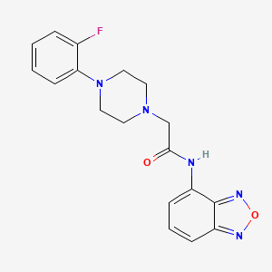 molecular formula C18H18FN5O2 B4772749 N-(2,1,3-BENZOXADIAZOL-4-YL)-2-[4-(2-FLUOROPHENYL)-1-PIPERAZINYL]ACETAMIDE 