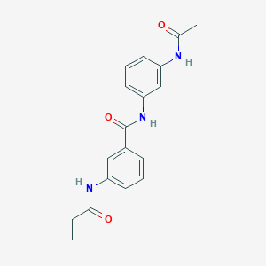 molecular formula C18H19N3O3 B4772758 N-(3-acetamidophenyl)-3-(propanoylamino)benzamide 