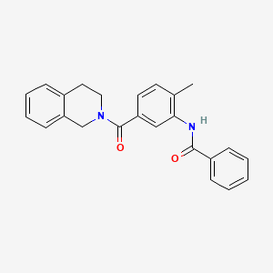 molecular formula C24H22N2O2 B4772773 N-[5-(3,4-dihydroisoquinolin-2(1H)-ylcarbonyl)-2-methylphenyl]benzamide 
