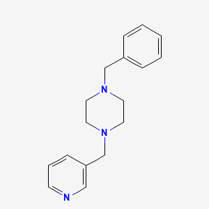 molecular formula C17H21N3 B4772799 1-Benzyl-4-(pyridin-3-ylmethyl)piperazine 