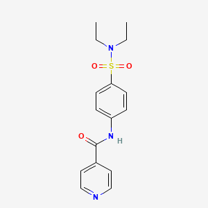 molecular formula C16H19N3O3S B4772807 N-[4-(diethylsulfamoyl)phenyl]pyridine-4-carboxamide 