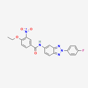 molecular formula C21H16FN5O4 B4772934 4-ETHOXY-N-[2-(4-FLUOROPHENYL)-1,2,3-BENZOTRIAZOL-5-YL]-3-NITROBENZAMIDE 