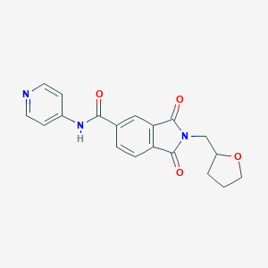 molecular formula C19H17N3O4 B477298 1,3-dioxo-2-[(oxolan-2-yl)methyl]-N-(pyridin-4-yl)-2,3-dihydro-1H-isoindole-5-carboxamide CAS No. 497062-81-4