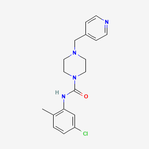 molecular formula C18H21ClN4O B4772992 N-(5-CHLORO-2-METHYLPHENYL)-4-[(PYRIDIN-4-YL)METHYL]PIPERAZINE-1-CARBOXAMIDE 