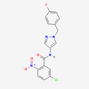 5-chloro-N-[1-(4-fluorobenzyl)-1H-pyrazol-4-yl]-2-nitrobenzamide