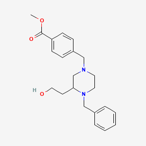 methyl 4-{[4-benzyl-3-(2-hydroxyethyl)-1-piperazinyl]methyl}benzoate