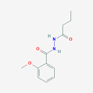 molecular formula C12H16N2O3 B4773119 N'-butanoyl-2-methoxybenzohydrazide 