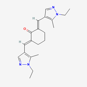 2,6-bis[(1-ethyl-5-methyl-1H-pyrazol-4-yl)methylene]cyclohexanone
