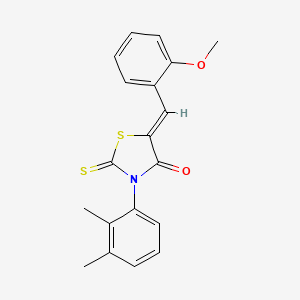 molecular formula C19H17NO2S2 B4773137 3-(2,3-dimethylphenyl)-5-(2-methoxybenzylidene)-2-thioxo-1,3-thiazolidin-4-one CAS No. 5751-49-5