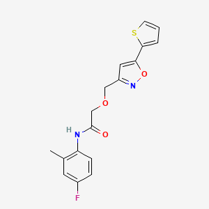 N-(4-fluoro-2-methylphenyl)-2-{[5-(2-thienyl)-3-isoxazolyl]methoxy}acetamide