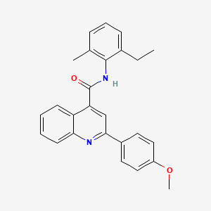 molecular formula C26H24N2O2 B4773154 N-(2-ethyl-6-methylphenyl)-2-(4-methoxyphenyl)quinoline-4-carboxamide 