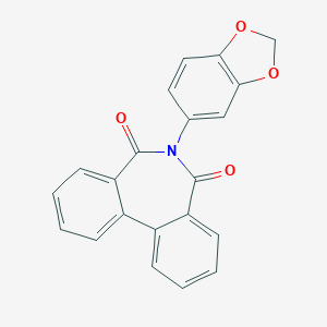 molecular formula C21H13NO4 B477318 9-(2H-1,3-benzodioxol-5-yl)-9-azatricyclo[9.4.0.0^{2,7}]pentadeca-1(11),2(7),3,5,12,14-hexaene-8,10-dione CAS No. 496913-57-6