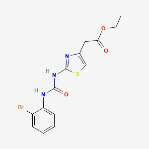 molecular formula C14H14BrN3O3S B4773203 ETHYL 2-(2-{[(2-BROMOANILINO)CARBONYL]AMINO}-1,3-THIAZOL-4-YL)ACETATE 