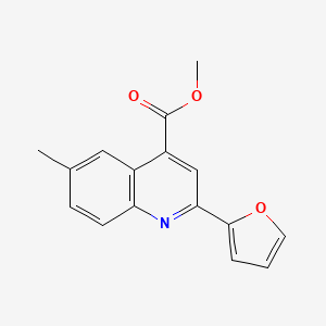 molecular formula C16H13NO3 B4773307 Methyl 2-(furan-2-yl)-6-methylquinoline-4-carboxylate 