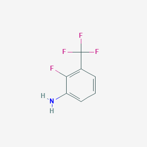 molecular formula C7H5F4N B047735 3-Amino-2-fluorobenzotrifluoride CAS No. 123973-25-1