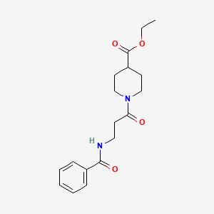 molecular formula C18H24N2O4 B4773540 ETHYL 1-[3-(PHENYLFORMAMIDO)PROPANOYL]PIPERIDINE-4-CARBOXYLATE 
