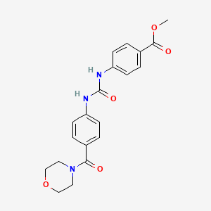 molecular formula C20H21N3O5 B4773730 METHYL 4-({[4-(MORPHOLINOCARBONYL)ANILINO]CARBONYL}AMINO)BENZOATE 