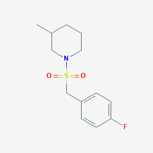 molecular formula C13H18FNO2S B4773734 1-[(4-FLUOROPHENYL)METHANESULFONYL]-3-METHYLPIPERIDINE 