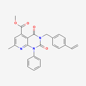 molecular formula C25H21N3O4 B4773743 METHYL 3-[(4-ETHENYLPHENYL)METHYL]-7-METHYL-2,4-DIOXO-1-PHENYL-1H,2H,3H,4H-PYRIDO[2,3-D]PYRIMIDINE-5-CARBOXYLATE 