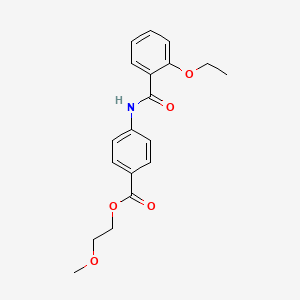 molecular formula C19H21NO5 B4773809 2-methoxyethyl 4-[(2-ethoxybenzoyl)amino]benzoate 
