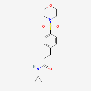 molecular formula C16H22N2O4S B4774110 N-CYCLOPROPYL-3-[4-(MORPHOLINE-4-SULFONYL)PHENYL]PROPANAMIDE 