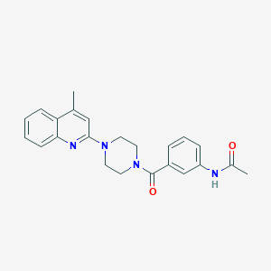 molecular formula C23H24N4O2 B4774184 N-(3-{[4-(4-methylquinolin-2-yl)piperazin-1-yl]carbonyl}phenyl)acetamide 