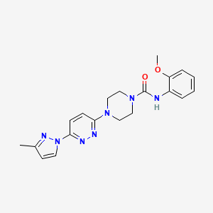 molecular formula C20H23N7O2 B4774205 N-(2-methoxyphenyl)-4-[6-(3-methyl-1H-pyrazol-1-yl)pyridazin-3-yl]piperazine-1-carboxamide 