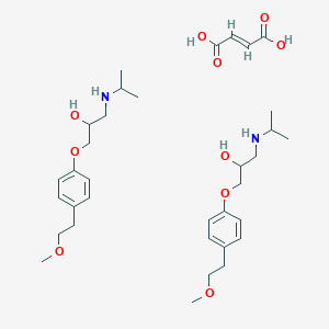 molecular formula C34H54N2O10 B047743 富马酸美托洛尔 CAS No. 80274-67-5