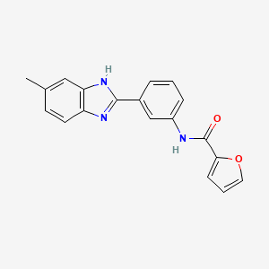 molecular formula C19H15N3O2 B4774463 N-[3-(6-methyl-1H-benzimidazol-2-yl)phenyl]furan-2-carboxamide 