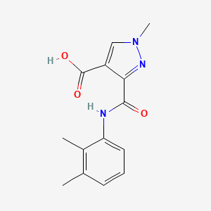molecular formula C14H15N3O3 B4774465 3-[(2,3-DIMETHYLANILINO)CARBONYL]-1-METHYL-1H-PYRAZOLE-4-CARBOXYLIC ACID 
