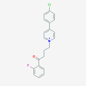 molecular formula C21H18ClFNO+ B047746 N-(4'-fluorobutyrophenone)-4-(4-chlorophenyl)pyridinium CAS No. 125785-69-5