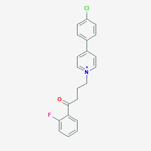 molecular formula C₂₁H₁₈Cl₂FNO B047746 4-[4-(4-Chlorophenyl)pyridin-1-ium-1-yl]-1-(2-fluorophenyl)butan-1-one CAS No. 125785-69-5