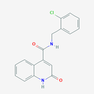 molecular formula C17H13ClN2O2 B4774857 N-(2-chlorobenzyl)-2-hydroxyquinoline-4-carboxamide 