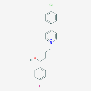 molecular formula C21H20ClFNO+ B047750 4-(4-Chlorophenyl)-1-(4-(4-fluorophenyl)-4-hydroxybutyl)pyridinium CAS No. 154440-77-4