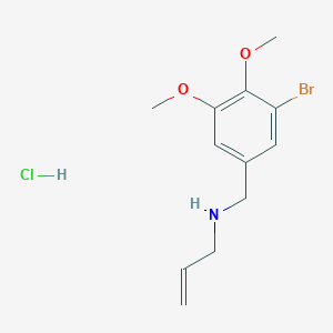 molecular formula C12H17BrClNO2 B4775162 N-[(3-bromo-4,5-dimethoxyphenyl)methyl]prop-2-en-1-amine;hydrochloride 