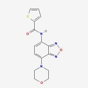 molecular formula C15H14N4O3S B4775202 N-[7-(morpholin-4-yl)-2,1,3-benzoxadiazol-4-yl]thiophene-2-carboxamide 